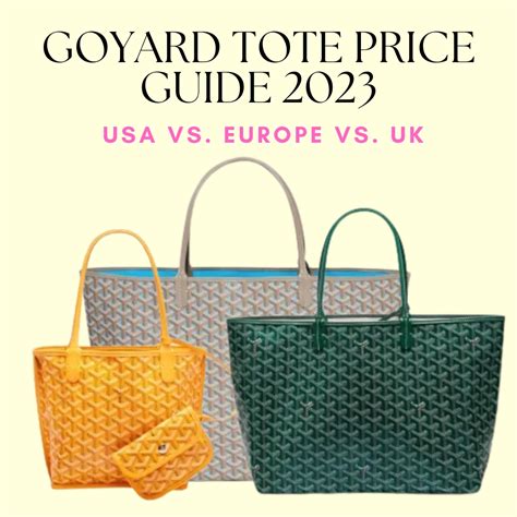 goyard purse discount|goyard tote price guide.